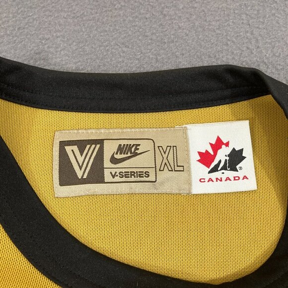 Vintage Team Canada Winnipeg Falcons Nike Hockey Jersey V-Series Gold NHL XL - Picture 7 of 16